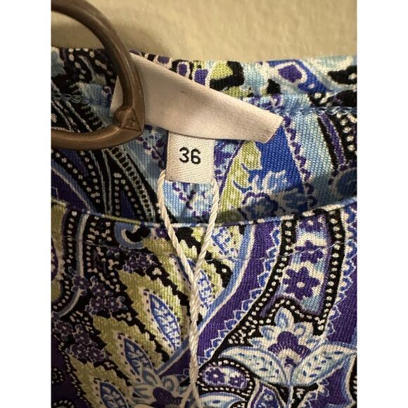 Lascana Short Dress Beach Size‎ 4 Blue Purple Paisley Print Halter Neck #999 - Picture 4 of 12